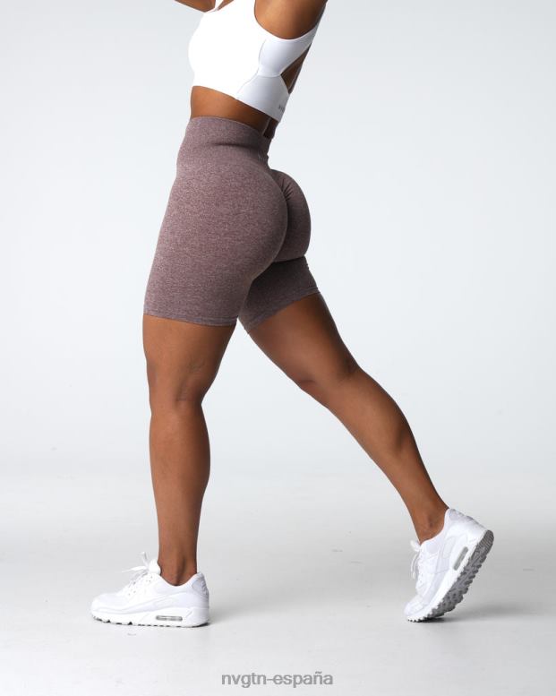 aptitud física mujer NVGTN HB2N2411 cacao pantalones cortos sin costuras