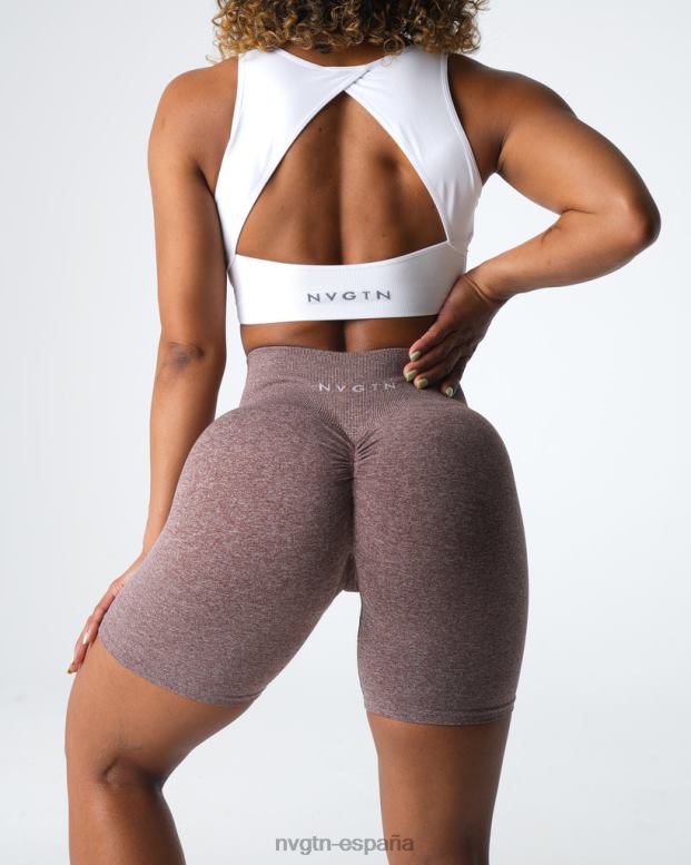 aptitud física mujer NVGTN HB2N2411 cacao pantalones cortos sin costuras