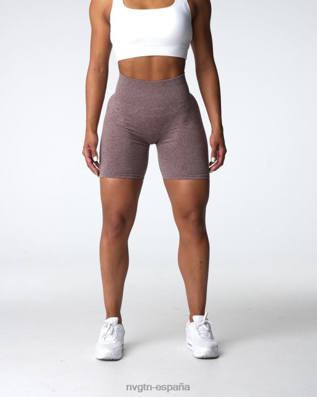 aptitud física mujer NVGTN HB2N2411 cacao pantalones cortos sin costuras