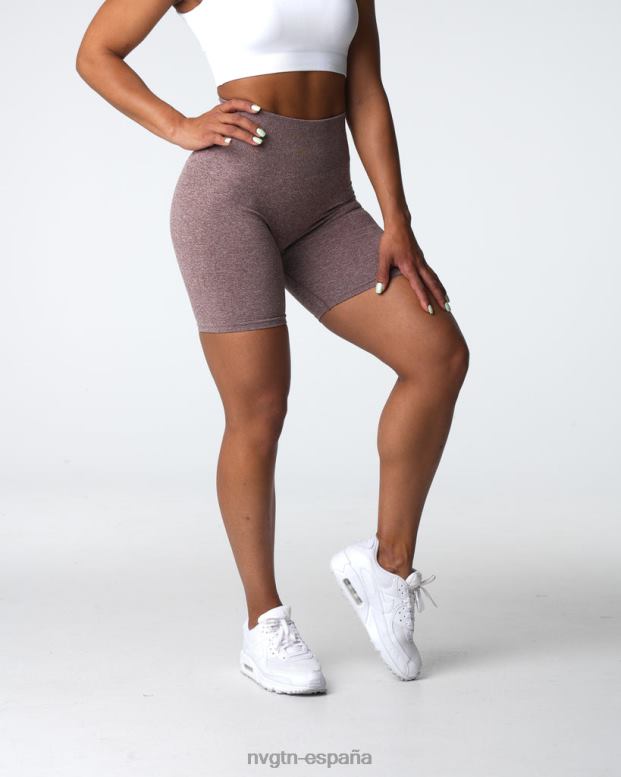 aptitud física mujer NVGTN HB2N2411 cacao pantalones cortos sin costuras