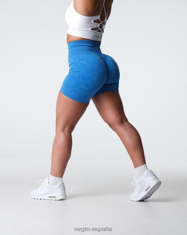 aptitud física mujer NVGTN HB2N2412 océano azul pantalones cortos sin costuras