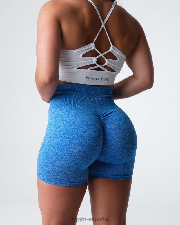 aptitud física mujer NVGTN HB2N2412 océano azul pantalones cortos sin costuras