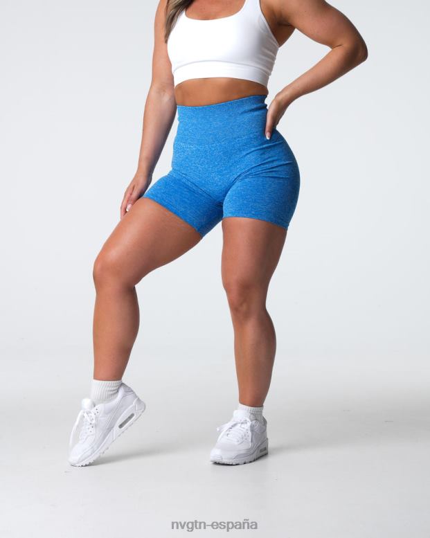 aptitud física mujer NVGTN HB2N2412 océano azul pantalones cortos sin costuras