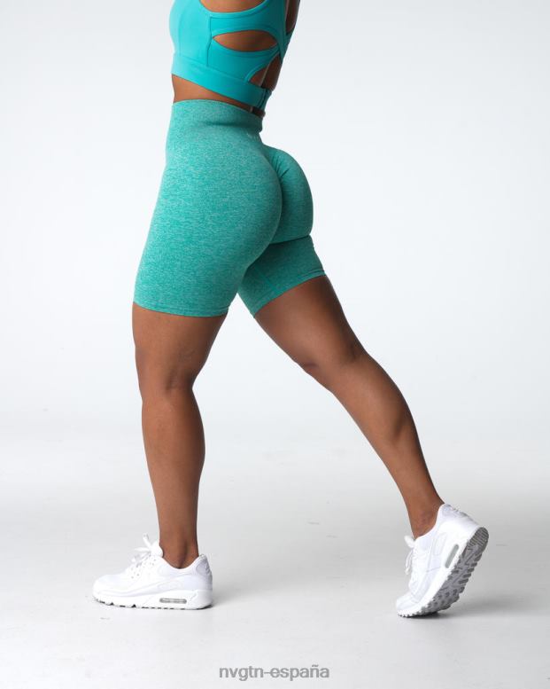 aptitud física mujer NVGTN HB2N2413 turquesa pantalones cortos sin costuras