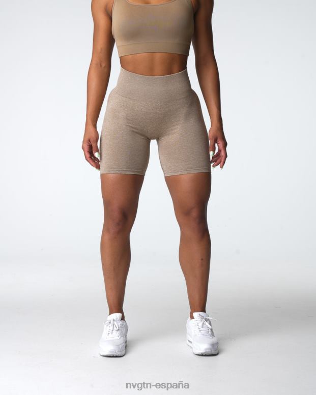 aptitud física mujer NVGTN HB2N2414 beige pantalones cortos sin costuras