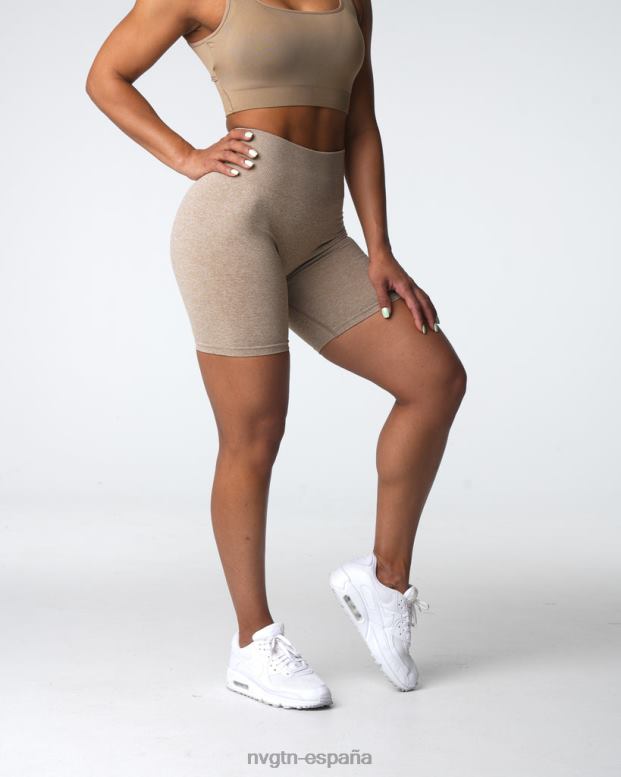 aptitud física mujer NVGTN HB2N2414 beige pantalones cortos sin costuras
