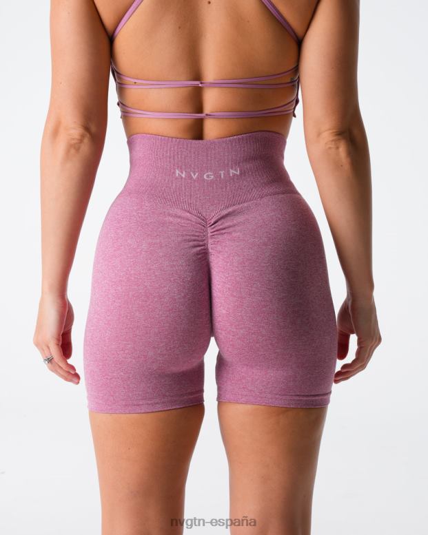 aptitud física mujer NVGTN HB2N2415 rosa pastel pantalones cortos sin costuras