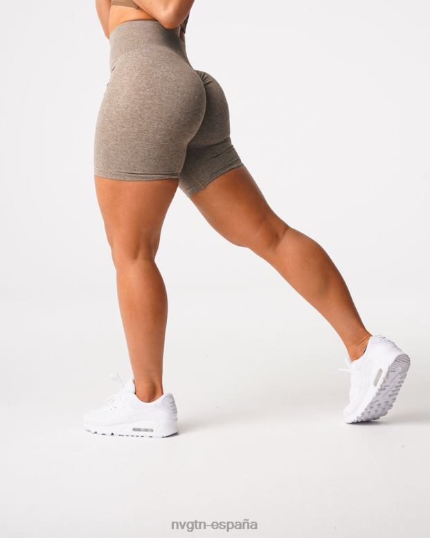 aptitud física mujer NVGTN HB2N2418 moca pantalones cortos sin costuras