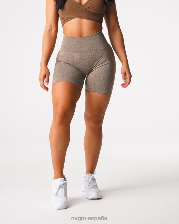 aptitud física mujer NVGTN HB2N2418 moca pantalones cortos sin costuras