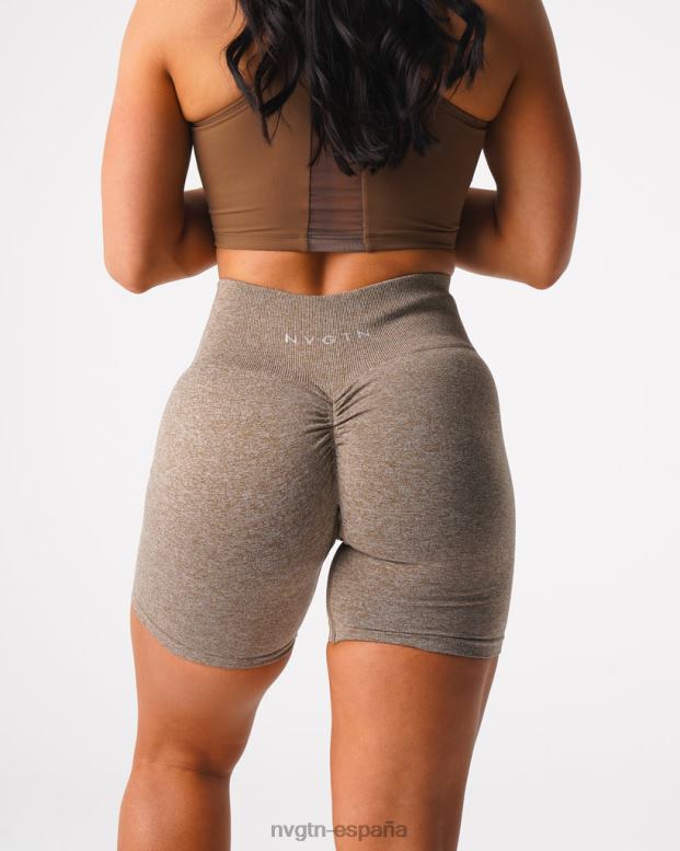 aptitud física mujer NVGTN HB2N2418 moca pantalones cortos sin costuras