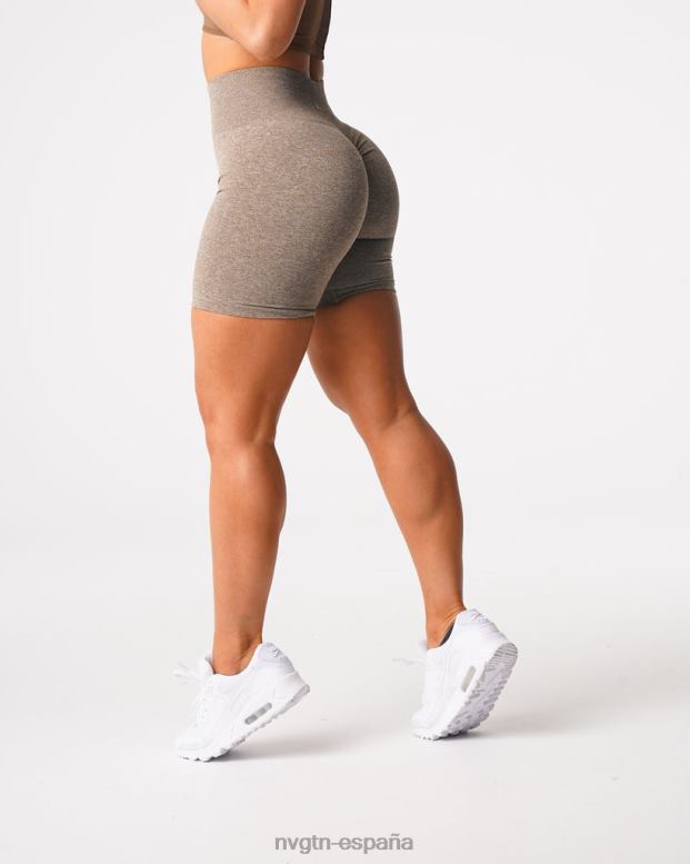 aptitud física mujer NVGTN HB2N2418 moca pantalones cortos sin costuras