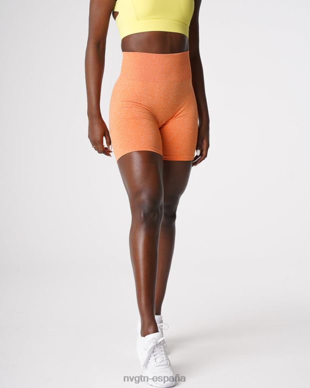 aptitud física mujer NVGTN HB2N2419 naranja atardecer pantalones cortos sin costuras