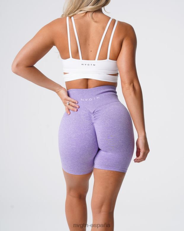 aptitud física mujer NVGTN HB2N2420 lila pantalones cortos sin costuras