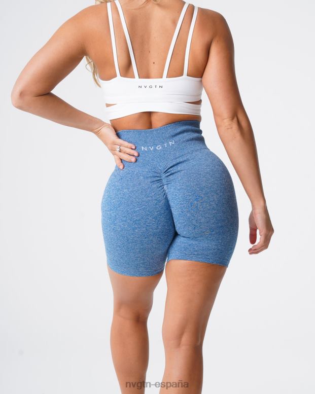 aptitud física mujer NVGTN HB2N2421 cielo azul pantalones cortos sin costuras