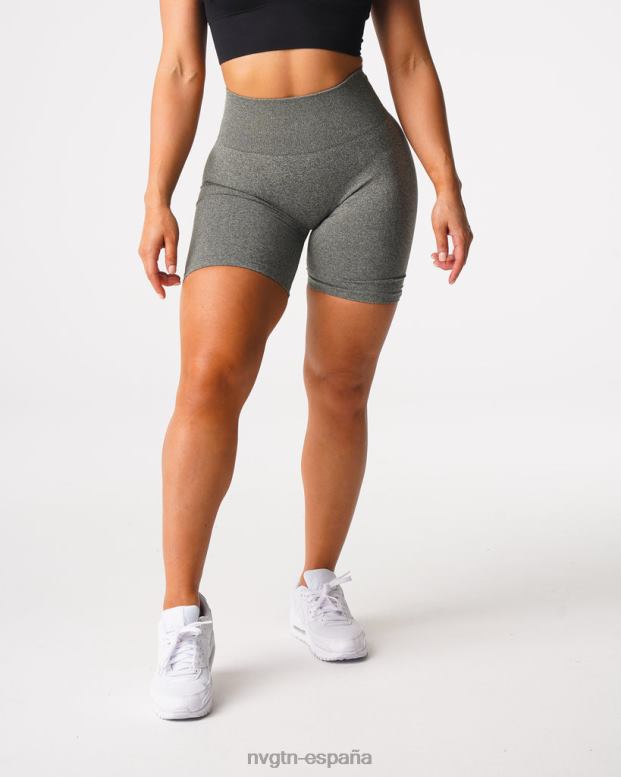 aptitud física mujer NVGTN HB2N2425 verde caqui pantalones cortos sin costuras