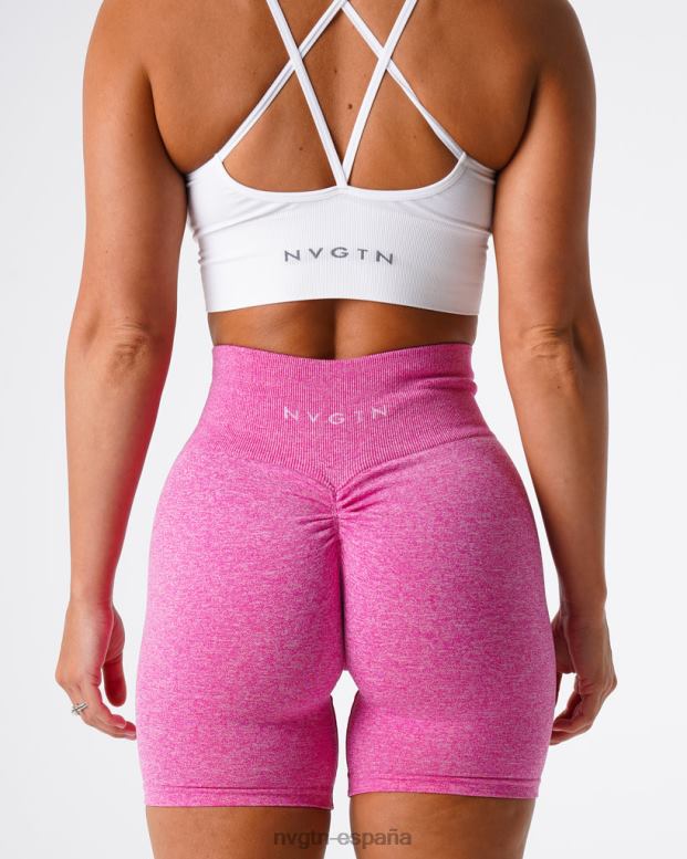 aptitud física mujer NVGTN HB2N2426 chicle rosa pantalones cortos sin costuras