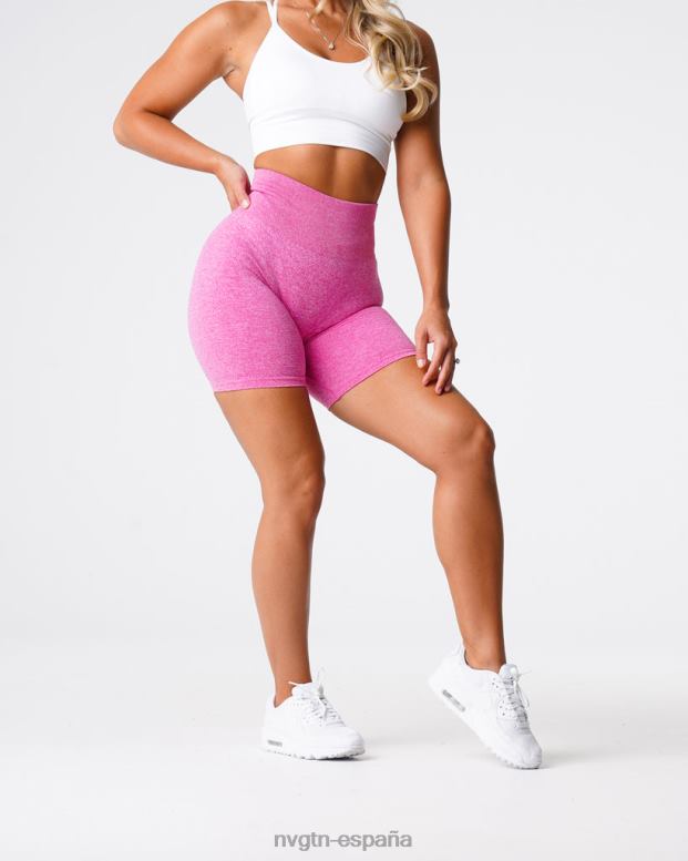 aptitud física mujer NVGTN HB2N2426 chicle rosa pantalones cortos sin costuras