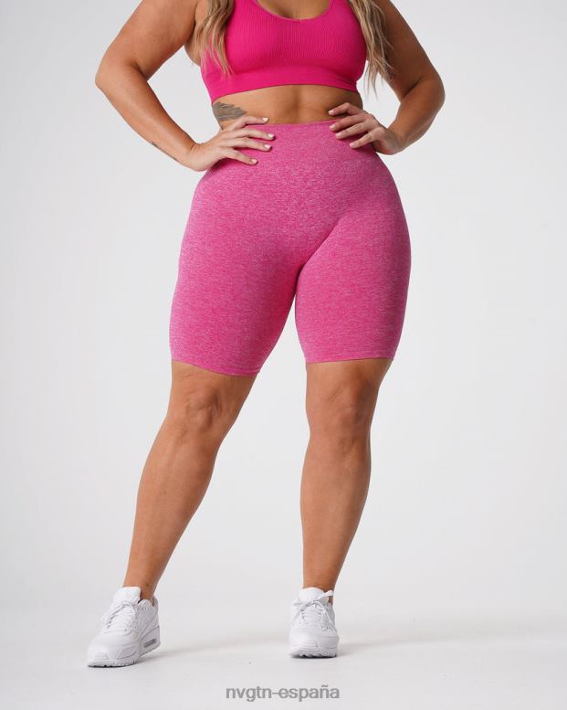 aptitud física mujer NVGTN HB2N2427 fucsia pantalones cortos sin costuras