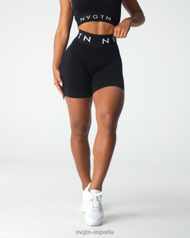 aptitud física mujer NVGTN HB2N2430 negro pantalones cortos deportivos sin costuras