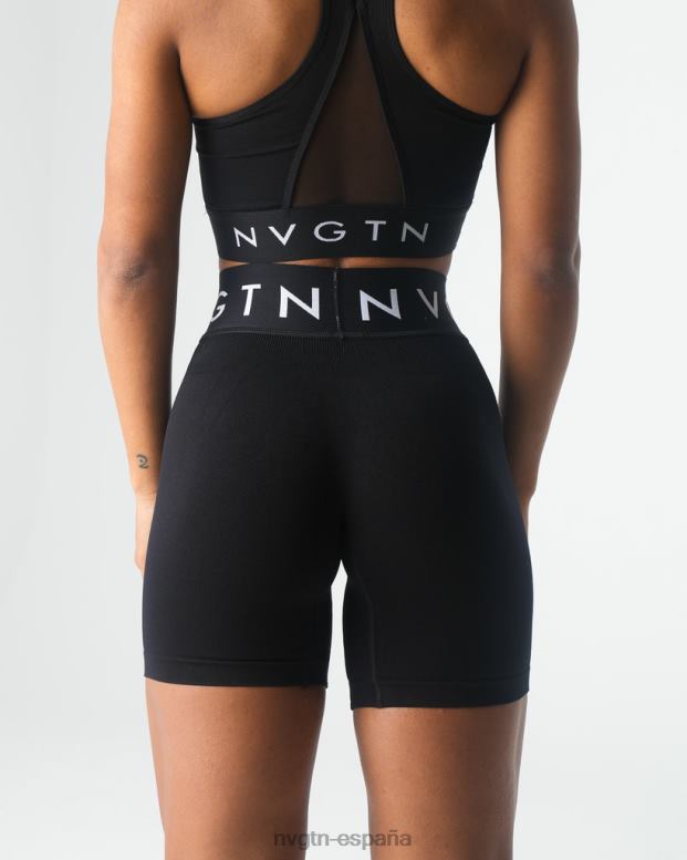 aptitud física mujer NVGTN HB2N2430 negro pantalones cortos deportivos sin costuras