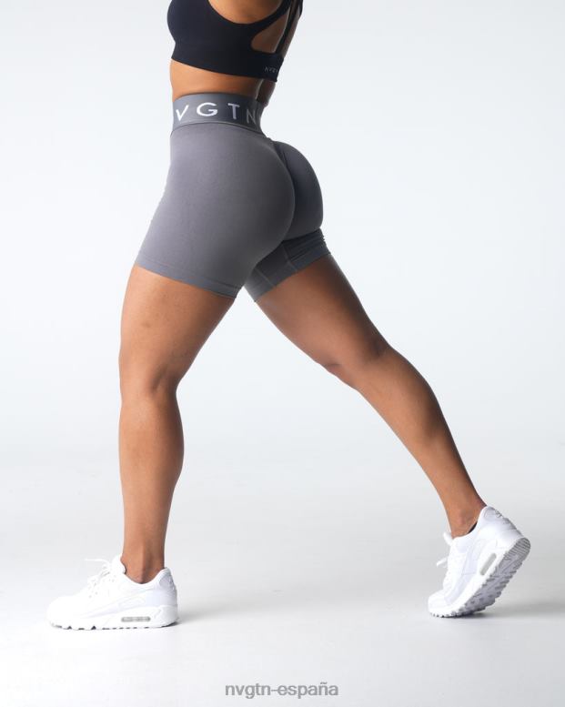 aptitud física mujer NVGTN HB2N2431 carbón pantalones cortos deportivos sin costuras