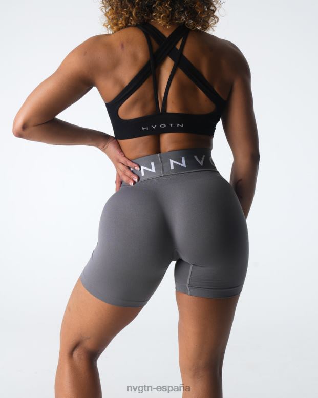 aptitud física mujer NVGTN HB2N2431 carbón pantalones cortos deportivos sin costuras
