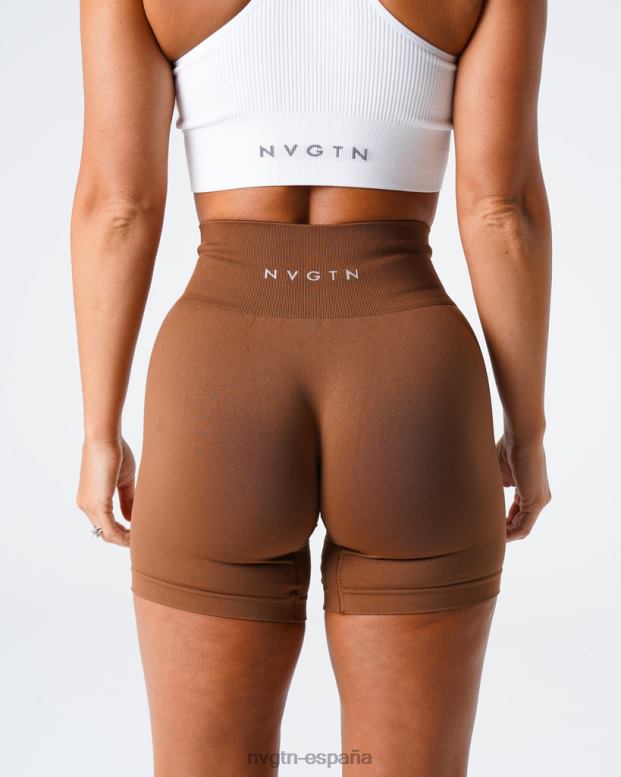 aptitud física mujer NVGTN HB2N2452 caramelo pantalones cortos lisos sin costuras