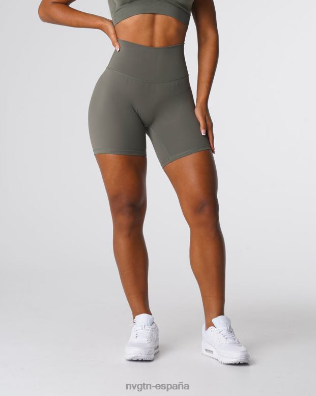 aptitud física mujer NVGTN HB2N2458 verde caqui pantalones cortos característicos 2.0
