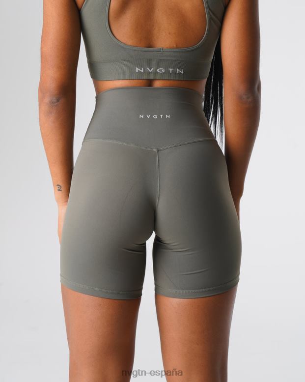aptitud física mujer NVGTN HB2N2458 verde caqui pantalones cortos característicos 2.0