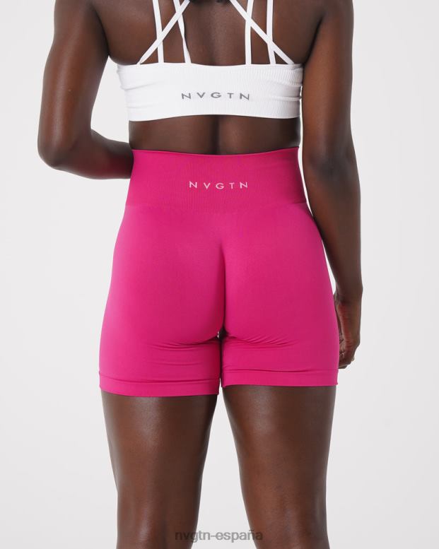 aptitud física mujer NVGTN HB2N2462 magenta pantalones cortos lisos sin costuras