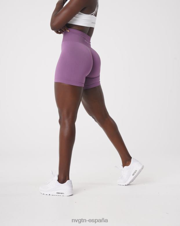 aptitud física mujer NVGTN HB2N2463 orquídea pantalones cortos lisos sin costuras