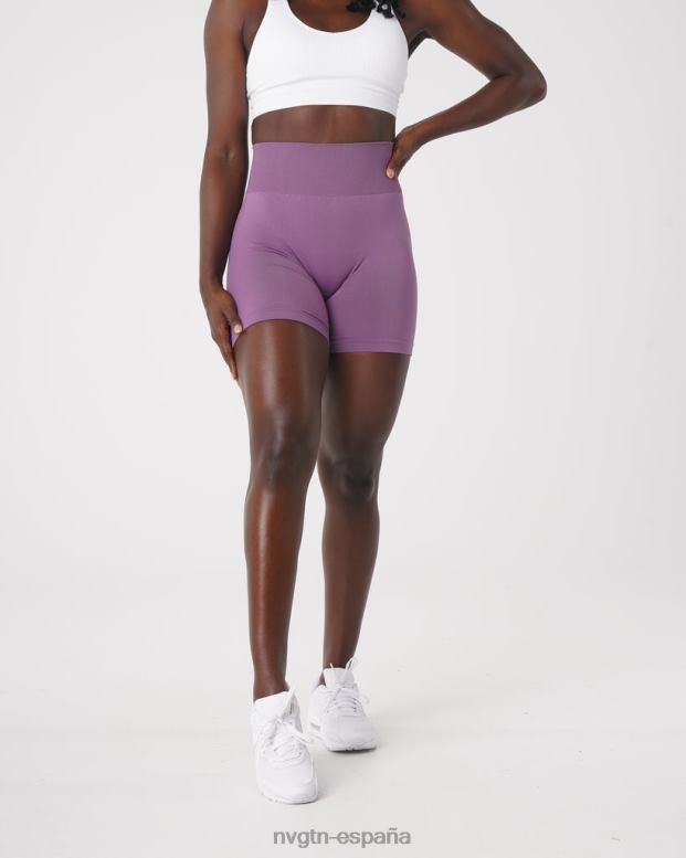 aptitud física mujer NVGTN HB2N2463 orquídea pantalones cortos lisos sin costuras