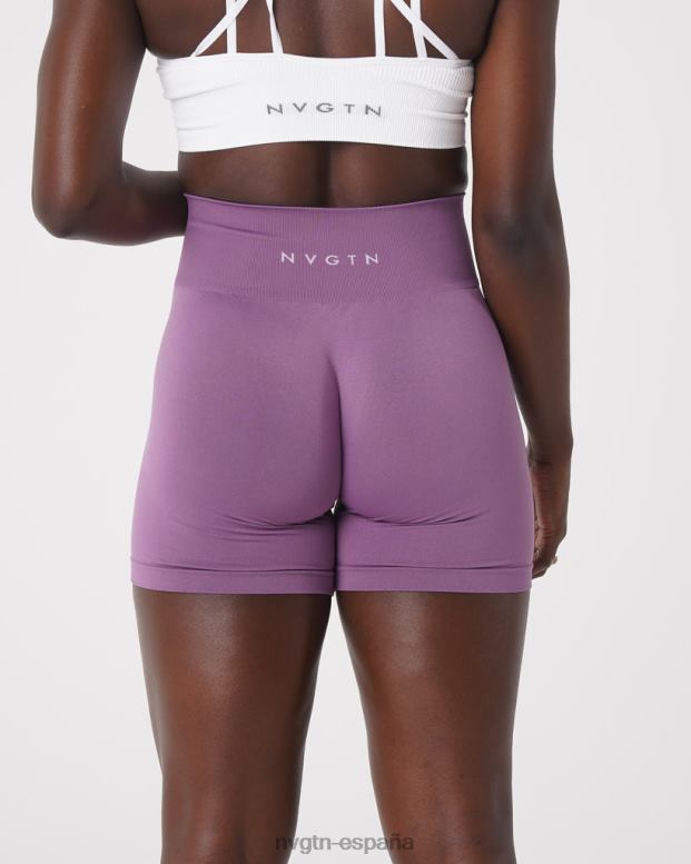 aptitud física mujer NVGTN HB2N2463 orquídea pantalones cortos lisos sin costuras
