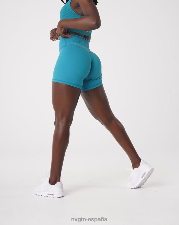 aptitud física mujer NVGTN HB2N2464 verde azulado pantalones cortos característicos 2.0