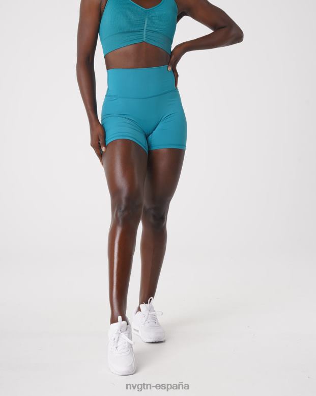 aptitud física mujer NVGTN HB2N2464 verde azulado pantalones cortos característicos 2.0