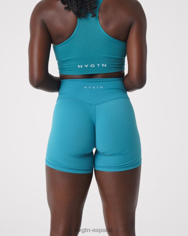 aptitud física mujer NVGTN HB2N2464 verde azulado pantalones cortos característicos 2.0