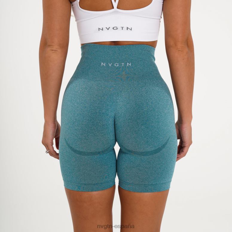 aptitud física mujer NVGTN HB2N2482 verde azulado pantalones cortos de motociclista