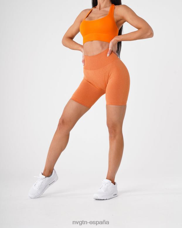 aptitud física mujer NVGTN HB2N2485 naranja quemada pantalones cortos de motociclista