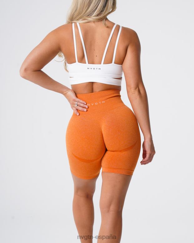 aptitud física mujer NVGTN HB2N2485 naranja quemada pantalones cortos de motociclista