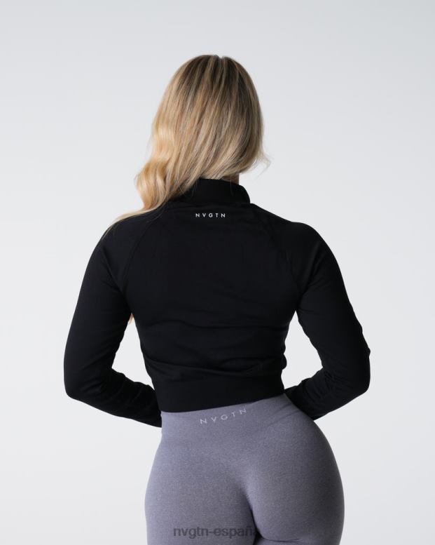 aptitud física mujer NVGTN HB2N2111 negro divina cremallera sin costuras