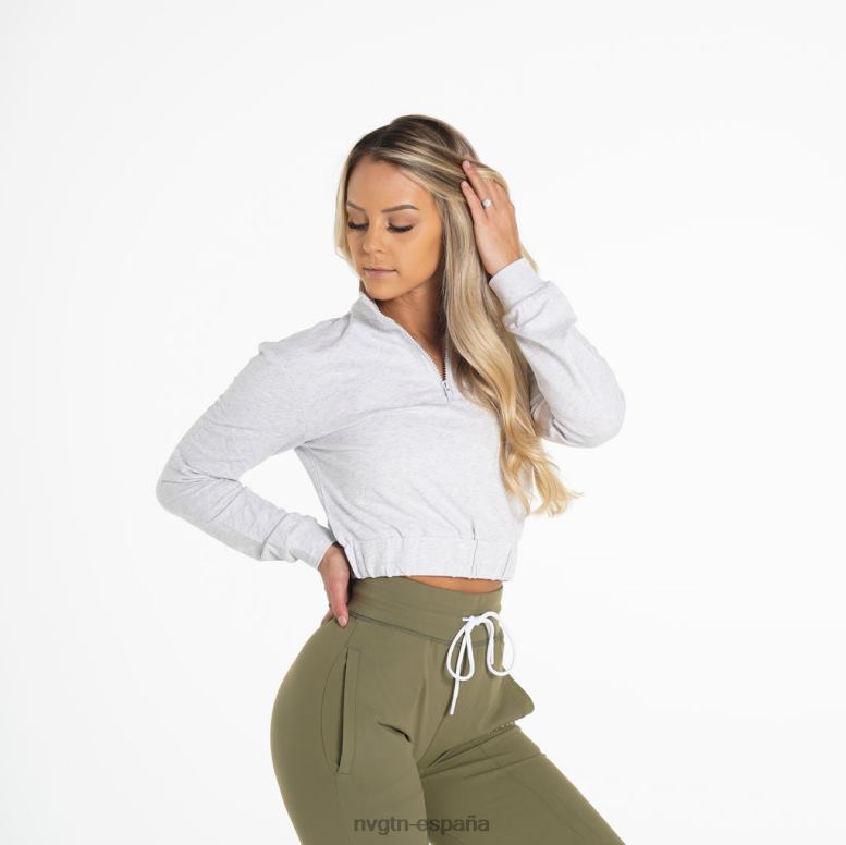 aptitud física mujer NVGTN HB2N2259 gris claro jersey corto power