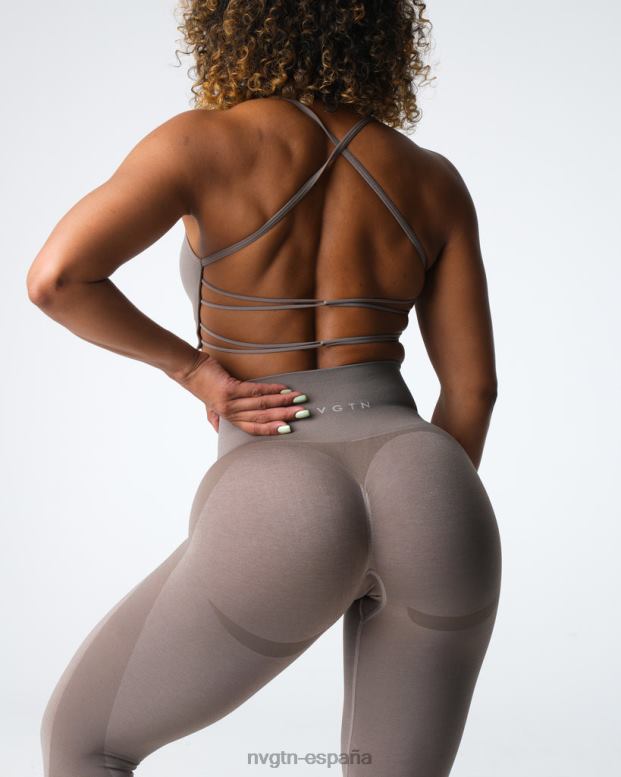 aptitud física mujer NVGTN HB2N2491 gris pardo leggins sin costuras contorno 2.0