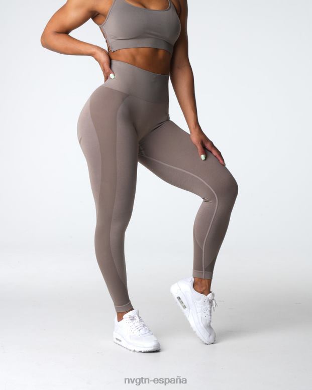 aptitud física mujer NVGTN HB2N2491 gris pardo leggins sin costuras contorno 2.0