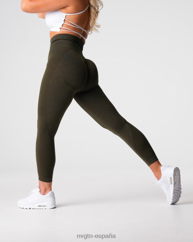 aptitud física mujer NVGTN HB2N2492 aceituna leggins sin costuras contorno 2.0