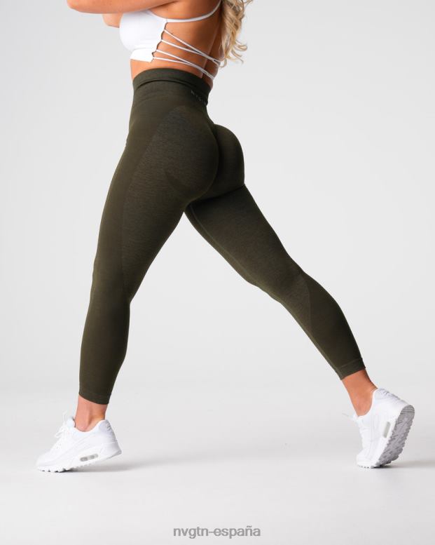 aptitud física mujer NVGTN HB2N2492 aceituna leggins sin costuras contorno 2.0