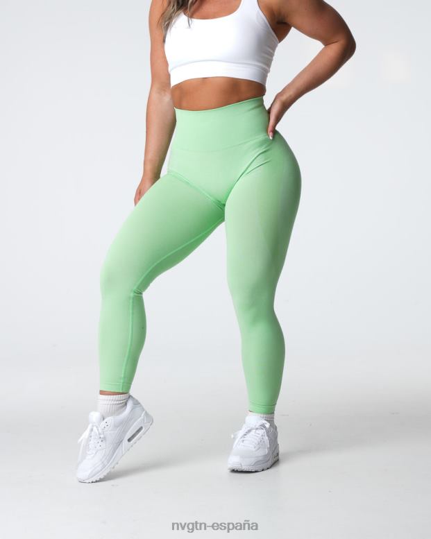aptitud física mujer NVGTN HB2N2493 pistacho leggins sin costuras con contorno