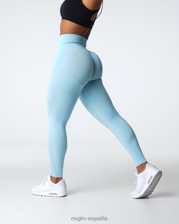 aptitud física mujer NVGTN HB2N2494 azul pastel leggins sin costuras con contorno