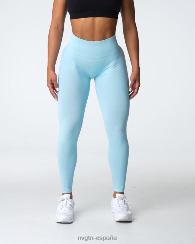 aptitud física mujer NVGTN HB2N2494 azul pastel leggins sin costuras con contorno