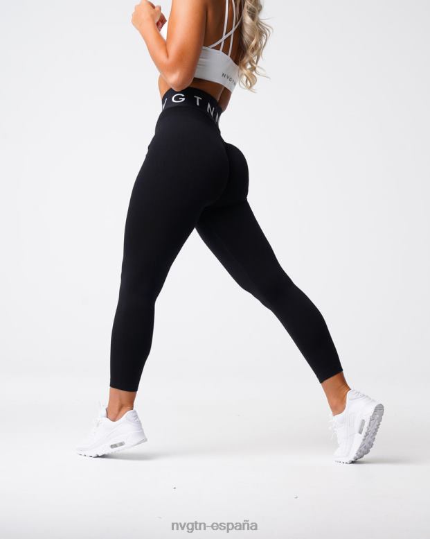 aptitud física mujer NVGTN HB2N2496 negro leggings deportivos sin costuras