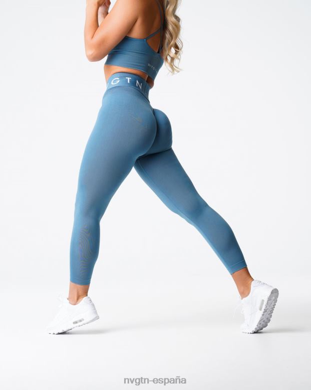 aptitud física mujer NVGTN HB2N2498 piedra azul leggings deportivos sin costuras